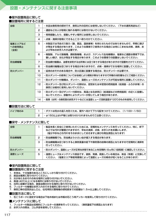 パナソニックエコシステムズベンテック 空質部材総合カタログ2023